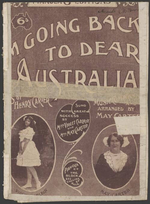 I'm going back to dear Australia [music] / words by Henry Carter ; music composed and arranged by May Carter