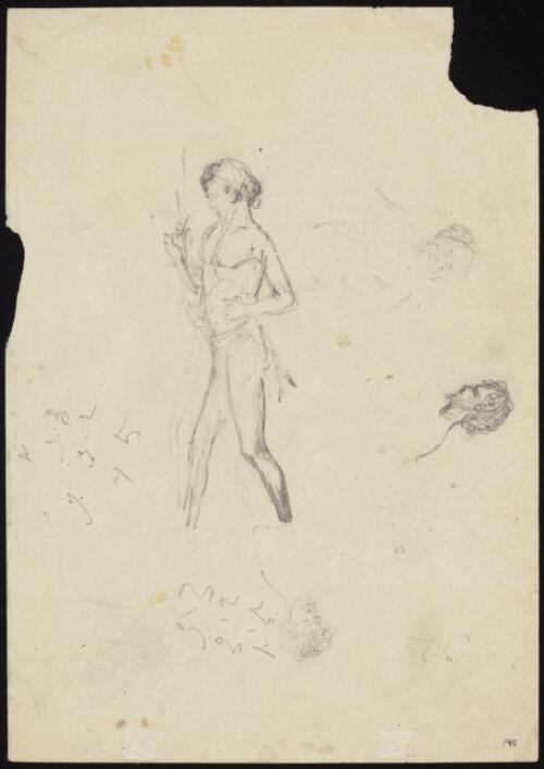 Sketch of a male figure, approximately 1852 / Thomas Balcombe