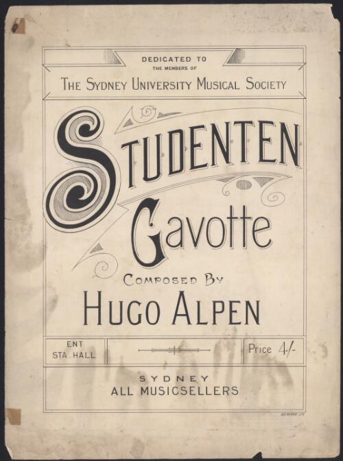 Studenten gavotte [music] / composed by Hugo Alpen