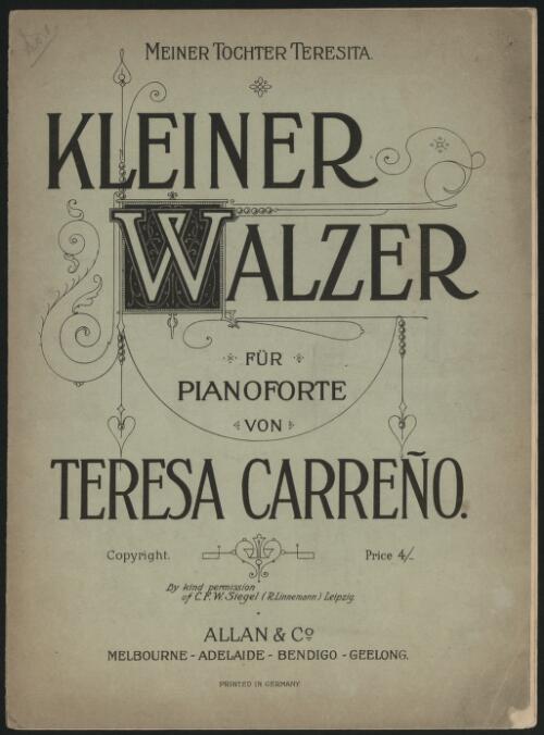 Kleiner walzer [music] : fur Pianoforte / von Teresa Carreno