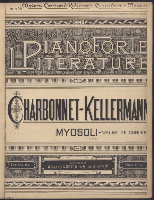 Myosoli [music] : valse de concert / Alice Charbonnet-Kellermann