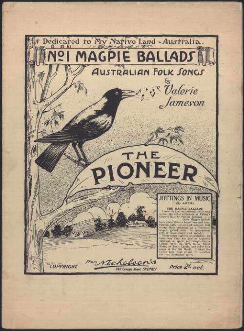 Pioneer [music] / words and melody by Valerie Jameson, accompaniment by A. B. Saunders
