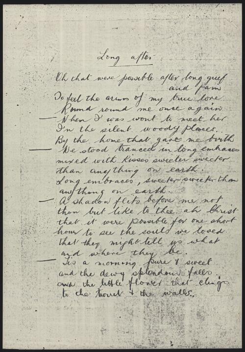 Long after [music]: a study on Tennyson's Maud / Marshall-Hall