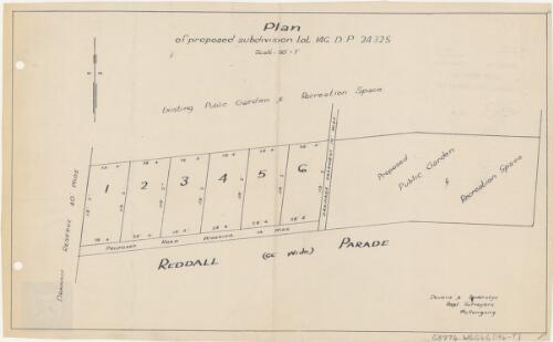 Plan of proposed subdivision lot 146 D.P. 24325 [cartographic material] / Dovers & Beveridge, regd. surveyors, Wollongong