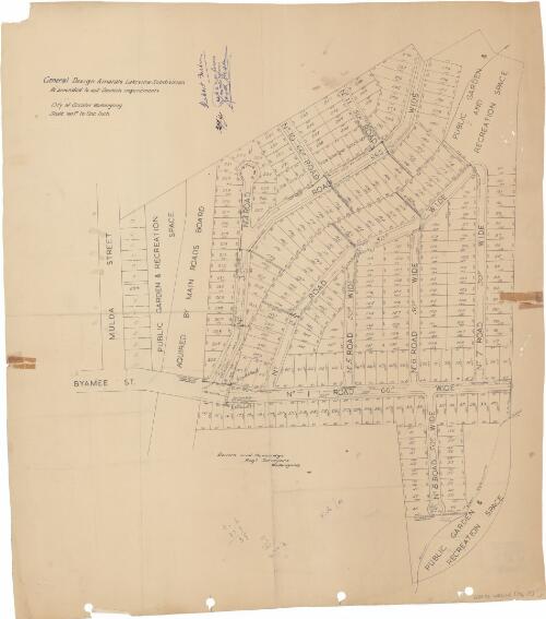 General design Amarals Lakeview Subdivision as amended to suit Councils requirements [cartographic material] / Dovers and Beveridge, regd. surveyors, Wollongong