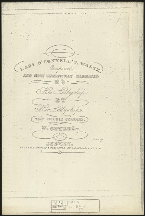 Lady O'Connell's waltz [music] / composed ... by Her Ladyship's very humble servant, T. Stubbs