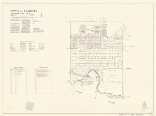 Town of Pambula and adjoining lands [cartographic material] : Parish - Pambula, County - Auckland, Land District - Bega, Shire - Inlay / printed & published by Dept. of Lands Sydney