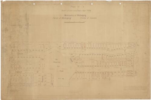 Plan of subdn of land comprised in appn 7726 [cartographic material] : Municipality of Wollongong, Parish of Wollongong, County of Camden / Frederick Rupert Hardy, licensed surveyor