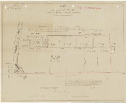 Plan of part of por. 113, Parish of Wonona, County of Camden [cartographic material]