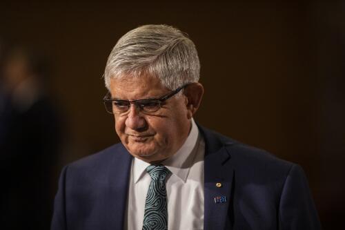 Minister for Indigenous Australians Ken Wyatt in the Great Hall at Parliament House for the Welcome to Country to open the 46th Parliament of Australia, Canberra, 2 July 2019 / Sean Davey