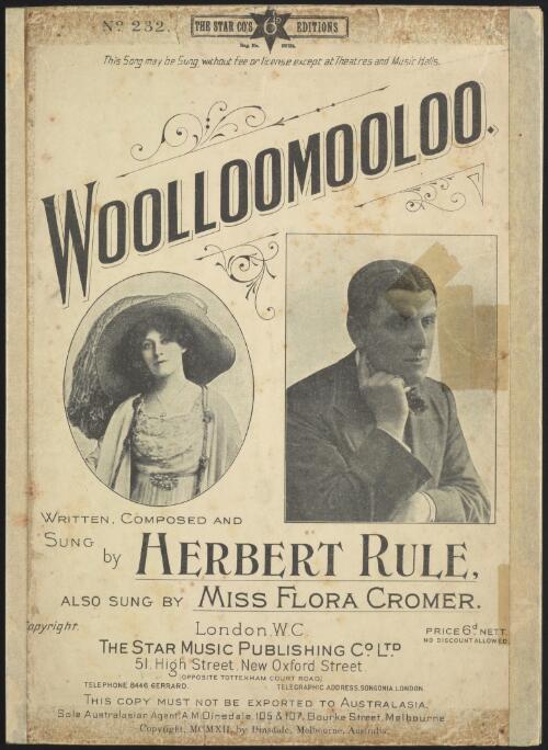 Woolloomooloo [music] / written, composed and sung by Herbert Rule