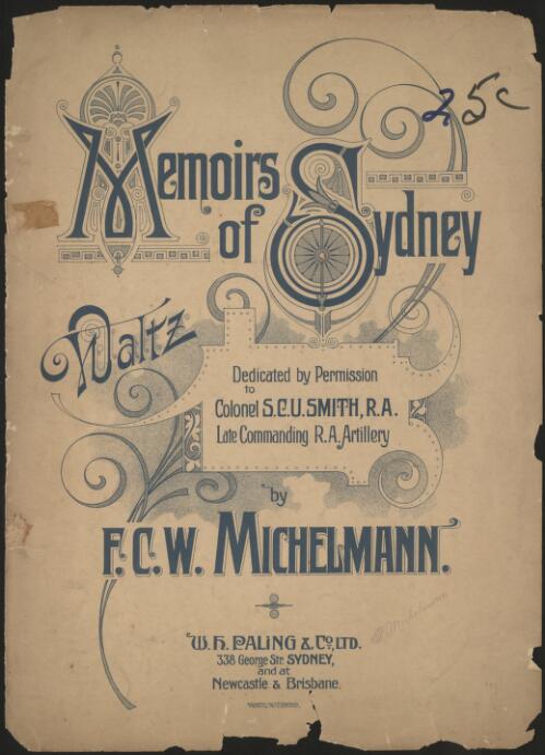 Memoirs of Sydney : waltz / by F.C.W. Michelmann