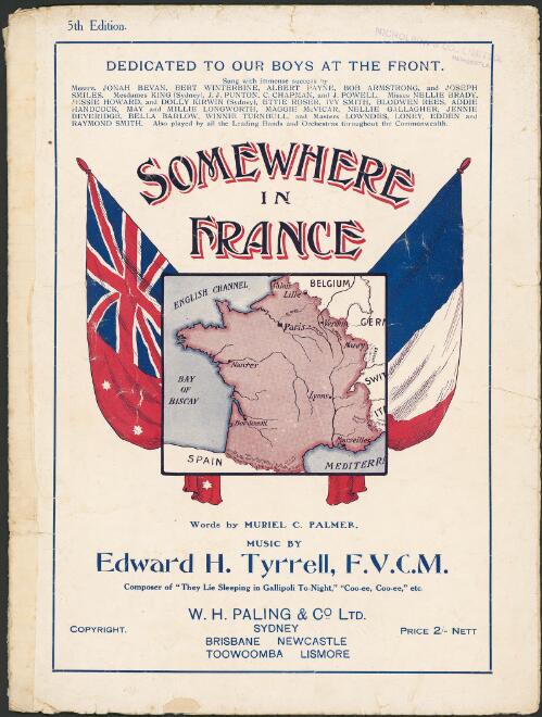 Somewhere in France / words by Muriel C. Palmer ; music by Edward H. Tyrrell