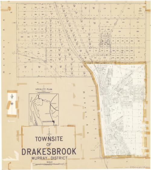 Townsite of Drakesbrook, Murray District [cartographic material] / Department of Lands and Surveys