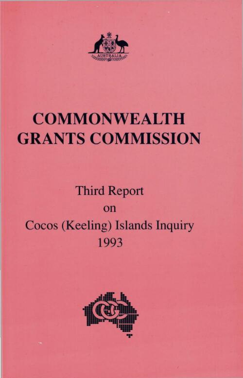 Third report on Cocos (Keeling) Islands inquiry, 1993 / Commonwealth Grants Commission