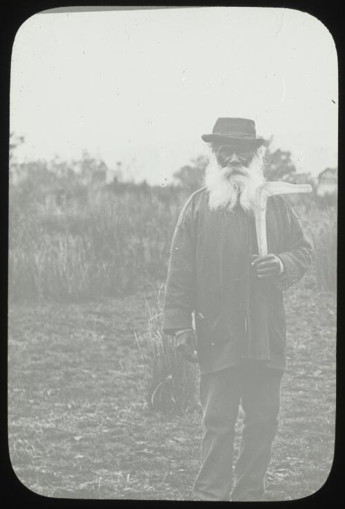 William Barak at Coranderrk reserve, near Healesville, Victoria, approximately 1900
