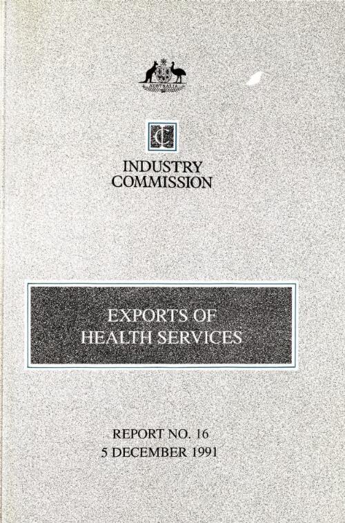 Exports of health services / Industry Commission