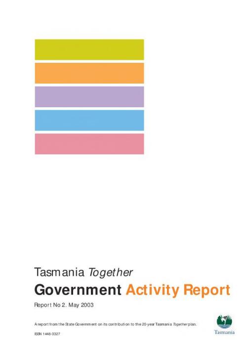 Tasmania Together government activity report