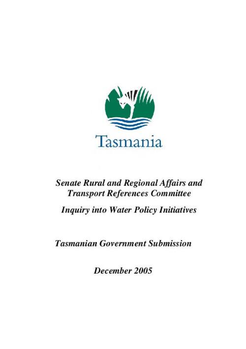 Implementation plan for the National Water Initiative, Tasmania [electronic resource] / Dept. of Primary Industries and Water, Tasmania