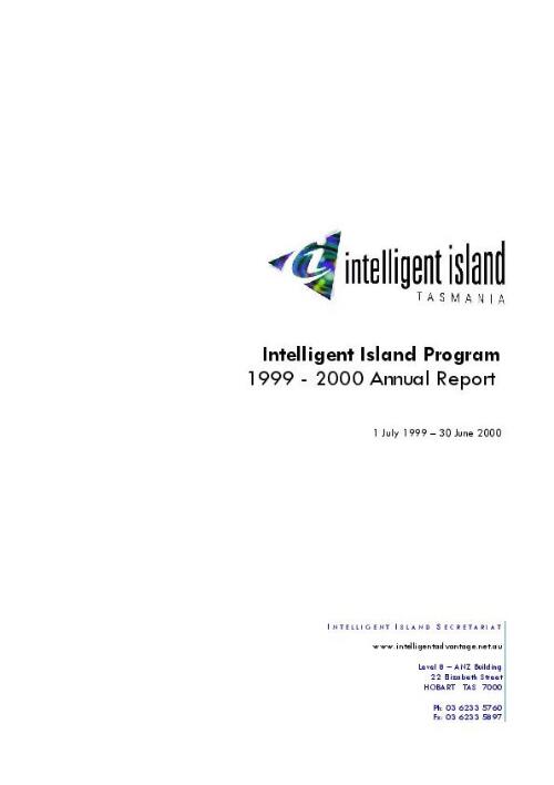 Intelligent Island Program annual report [electronic resource] / Department of State Development