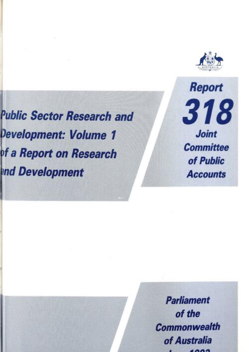 Public sector research and development / The Parliament of the Commonwealth of Australia, Joint Committee of Public Accounts