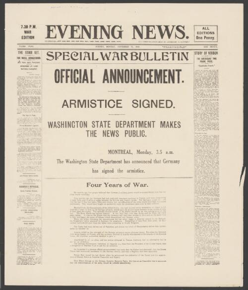 Evening news : No. 16,041, Monday November 11, 1918