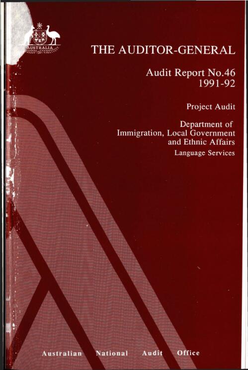 Project audit, Department of Immigration, Local Government and Ethnic Affairs : language services / the Auditor-General