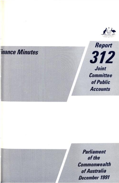 Finance minutes / Joint Committee of Public Accounts
