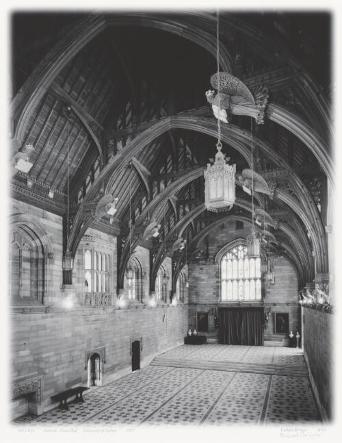 Interior view of the Great Hall, University of Sydney, 1977 / Richard Stringer