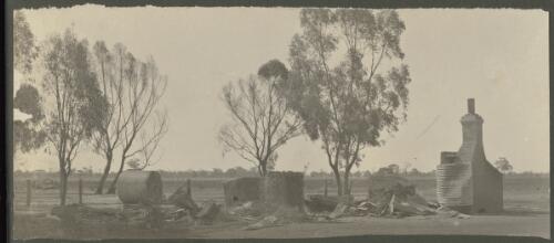 House destroyed by a fire, Swan Hill, Victoria, approximately 1909 / Lillian Louisa Pitts