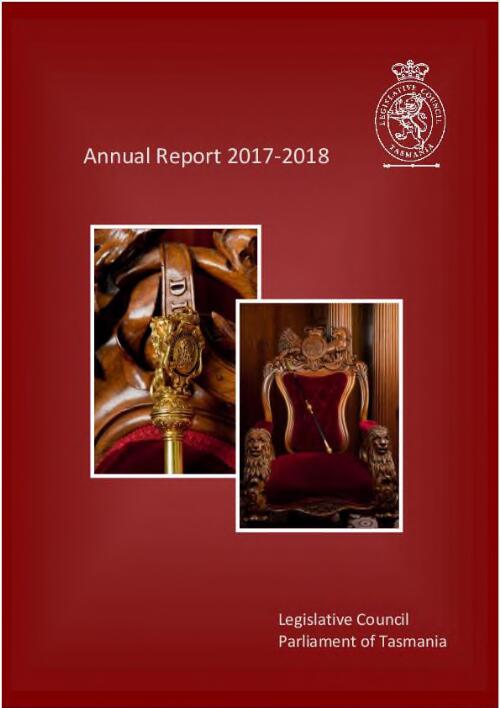 Annual report / Parliament of Tasmania, Legislative Council
