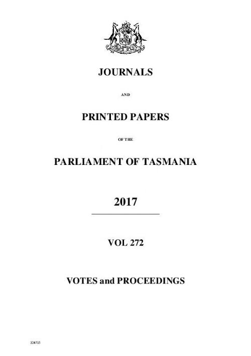 Votes and proceedings / Legislative Council