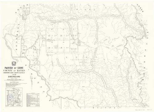 Parish of Gore, County of Banks [cartographic material] / drawn and published at the Survey Office, Department of Lands