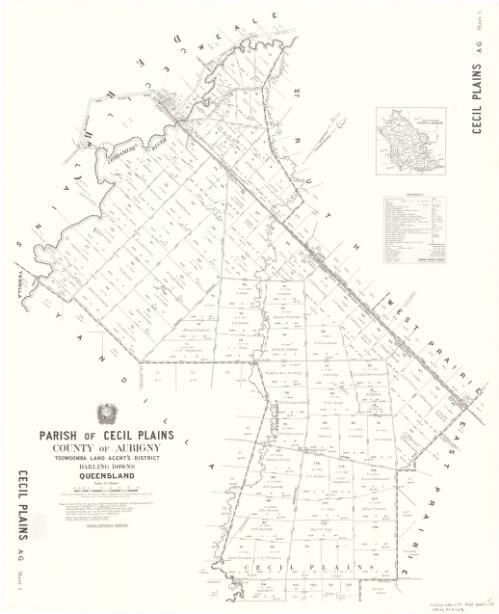 Parish of Cecil Plains, County of Aubigny [cartographic material] / drawn and published at the Survey Office, Department of Lands