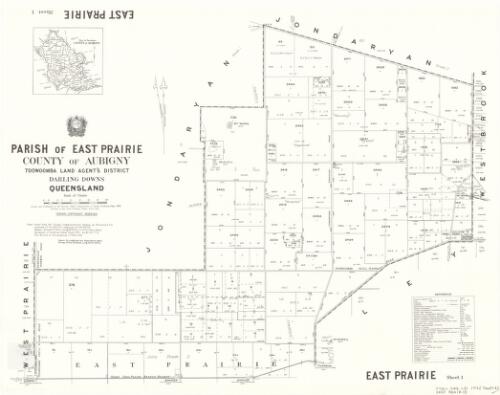 Parish of East Prairie, County of Aubigny [cartographic material] / drawn and published at the Survey Office, Department of Lands