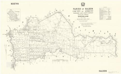 Parish of Haldon, County of Aubigny [cartographic material] / drawn and published at the Survey Office, Department of Lands