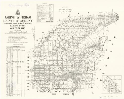 Parish of Geham, County of Aubigny [cartographic material] / drawn and published by the Department of Mapping and Surveying, Brisbane