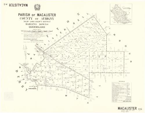 Parish of Macalister, County of Aubigny [cartographic material] / drawn and published at the Survey Office, Department of Lands