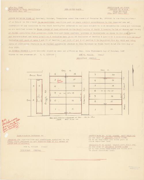 Appn. no. 7946, reference to last certificate, vol. 2220, fol. 157, certificate of title, tenancy in common, register book, vol. 4877, fol. 200, New South Wales [cartographic material]