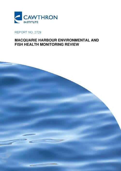 Macquarie Harbour environmental and fish health monitoring review