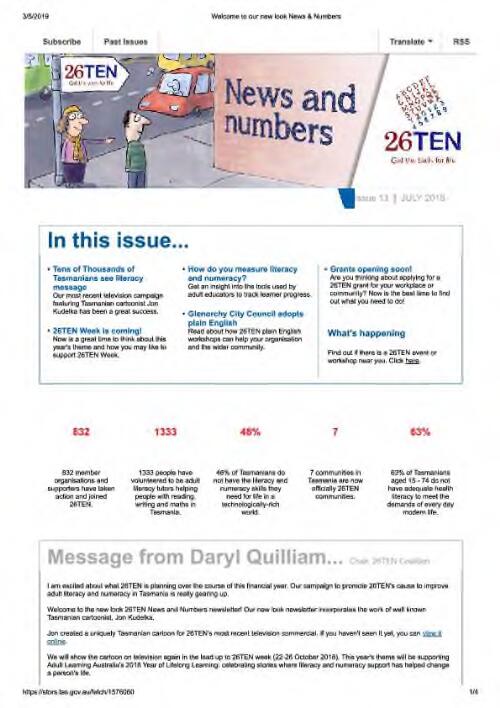 News and numbers / 26TEN