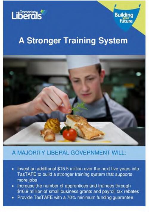 Building your future : Tasmanian Liberals / Tasmanian Government