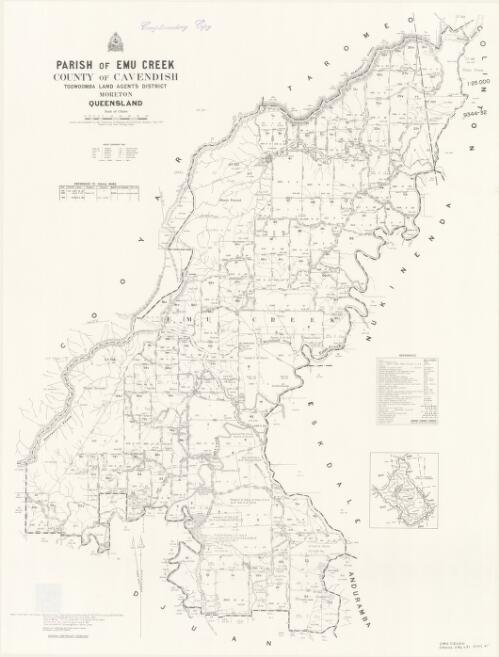 Parish of Emu Creek, county of Cavendish [cartographic material] / Drawn and published by the Department of Mapping and Surveying