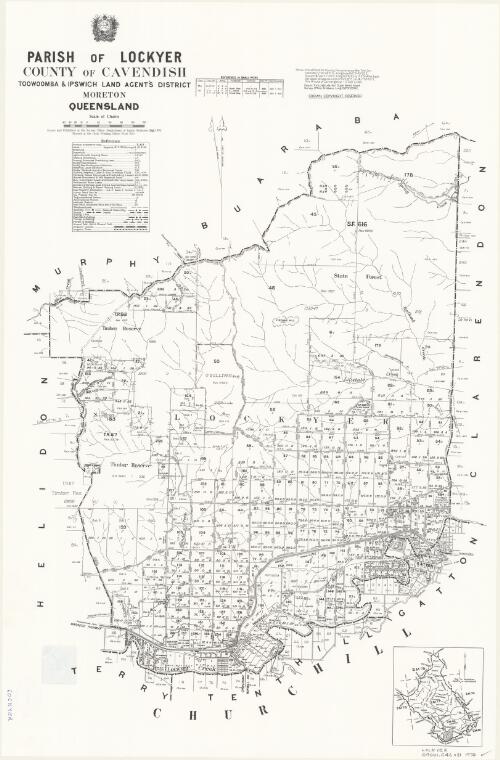 Parish of Lockyer, County of Cavendish [cartographic material] / drawn and published at the Survey Office, Department of Lands