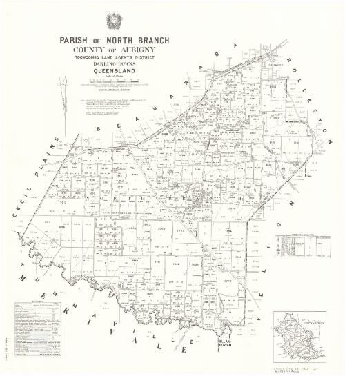 Parish of North Branch, County of Aubigny [cartographic material] / drawn and published at the Survey Office, Department of Lands