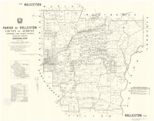 Parish of Rolleston, County of Aubigny [cartographic material] / drawn and published at the Survey Office, Department of Lands