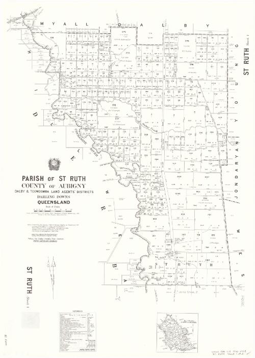 Parish of St. Ruth, County of Aubigny [cartographic material] / drawn and published at the Survey Office, Department of Lands