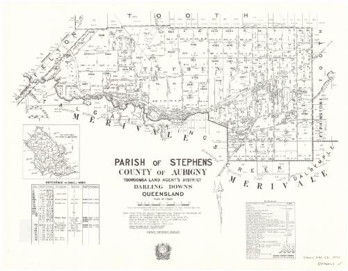 Parish of Stephens, County of Aubigny [cartographic material] / drawn and published at the Survey Office, Department of Lands