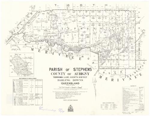 Parish of Stephens, County of Aubigny [cartographic material] / drawn and published by the Department of Mapping and Surveying, Brisbane