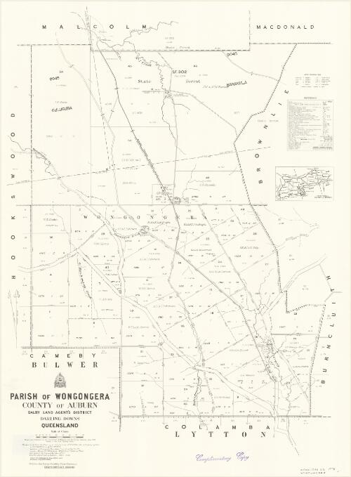 Parish of Wongongera, county of Auburn [cartographic material] / Drawn and published by the Department of Mapping and Surveying